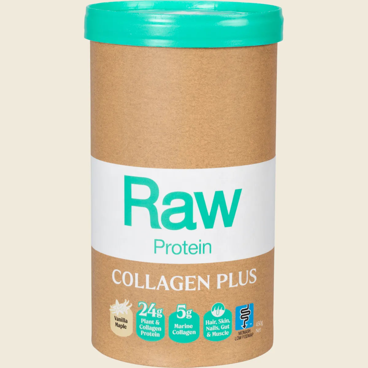 Amazonia Raw Protein Collagen Plus Vanilla Maple 450g