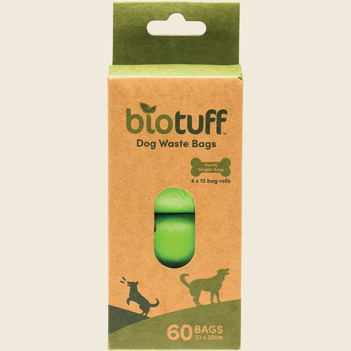 Dog Waste Bags Refill 4 x 15 Bag Rolls 60pk