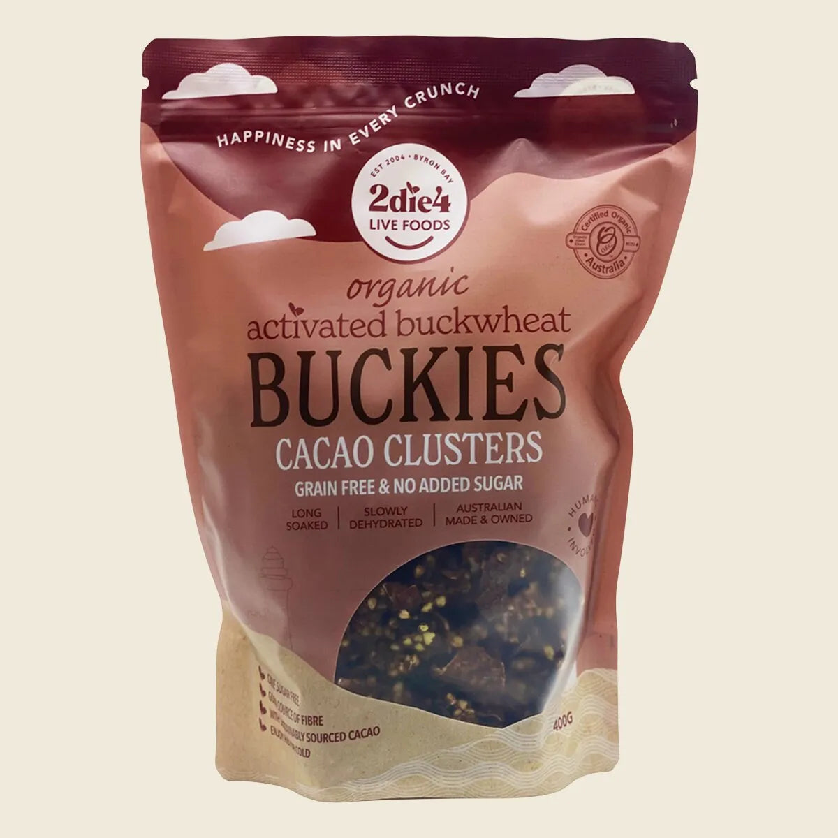 Organic Activated Buckies Cacao Clusters 400g