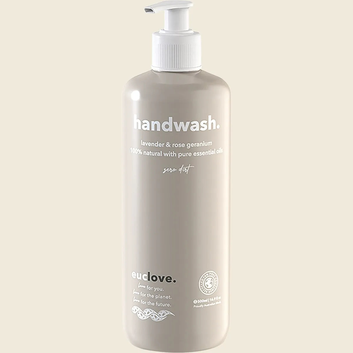 Euclove Hand Wash Lemongrass Palmarosa & Cedarwood Pump 500ml