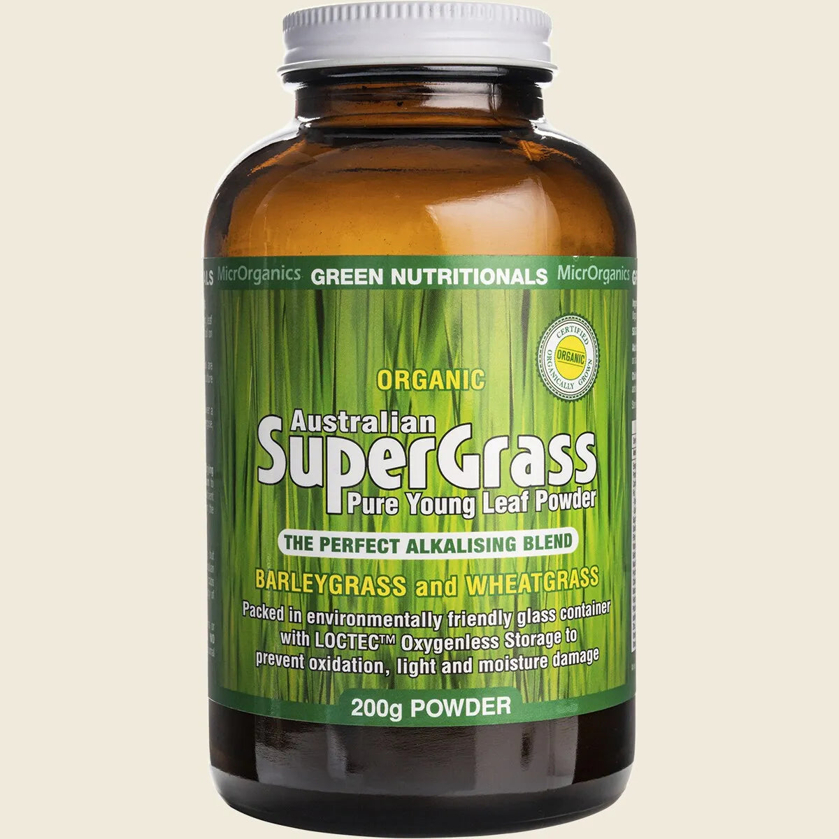Green Nutritionals Organic Australian Supergrass Powder 200g