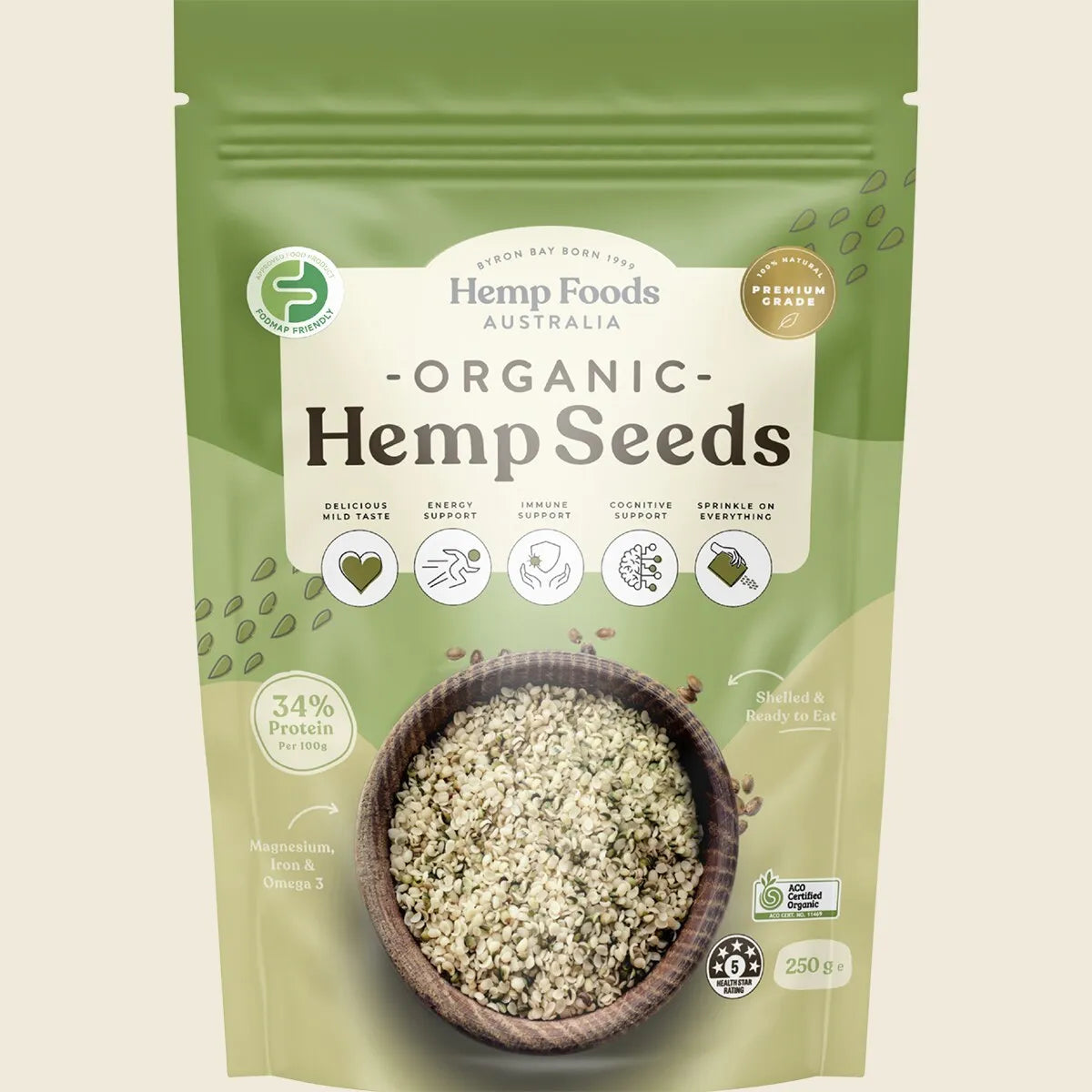 Hemp Foods Australia Organic Hemp Seeds (hulled) 250g
