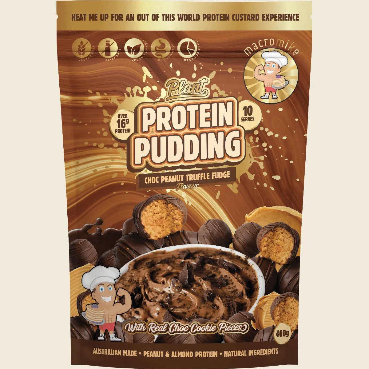 Plant Protein Pudding Choc Peanut Truffle Fudge 400g