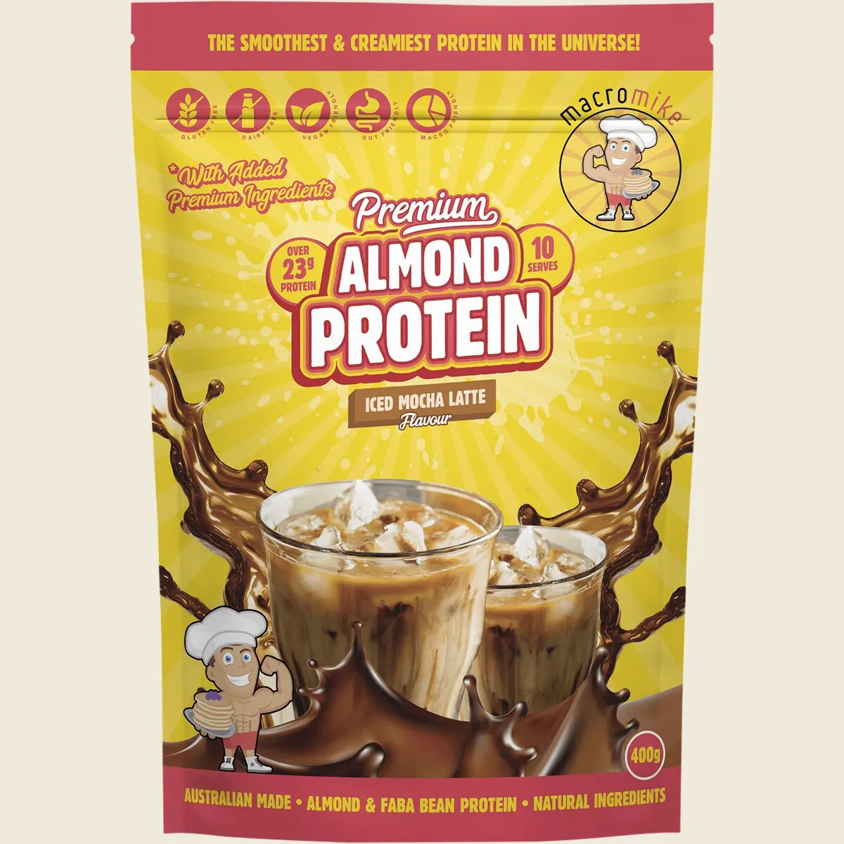 Premium Almond Protein Iced Mocha Latte 400g