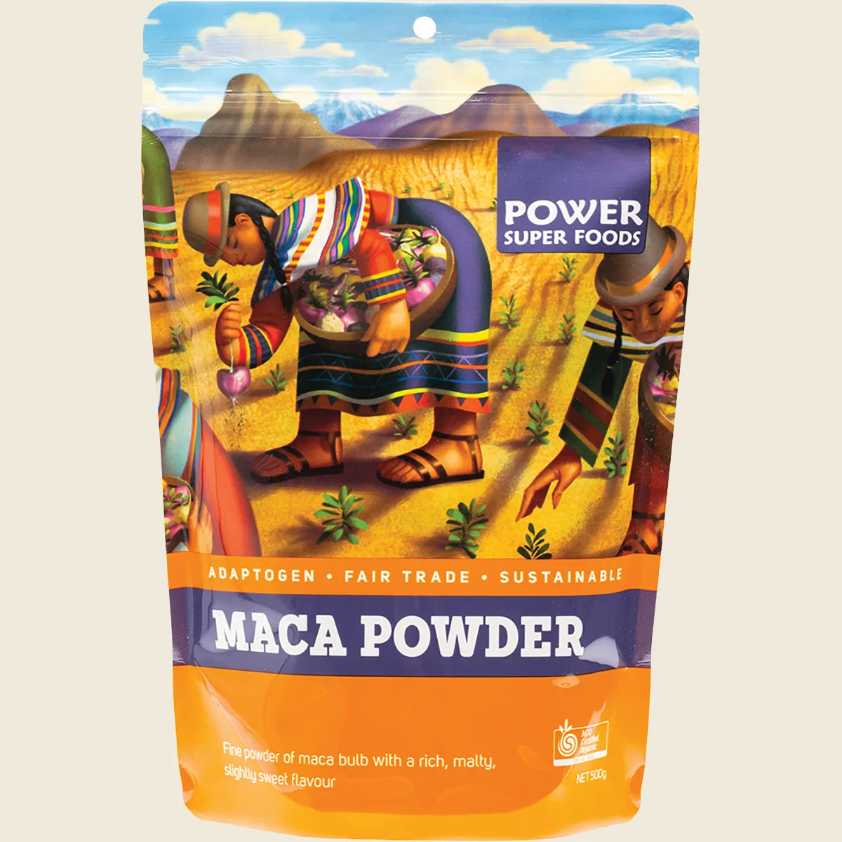 Power Super Foods Maca Powder Certified Organic 500g