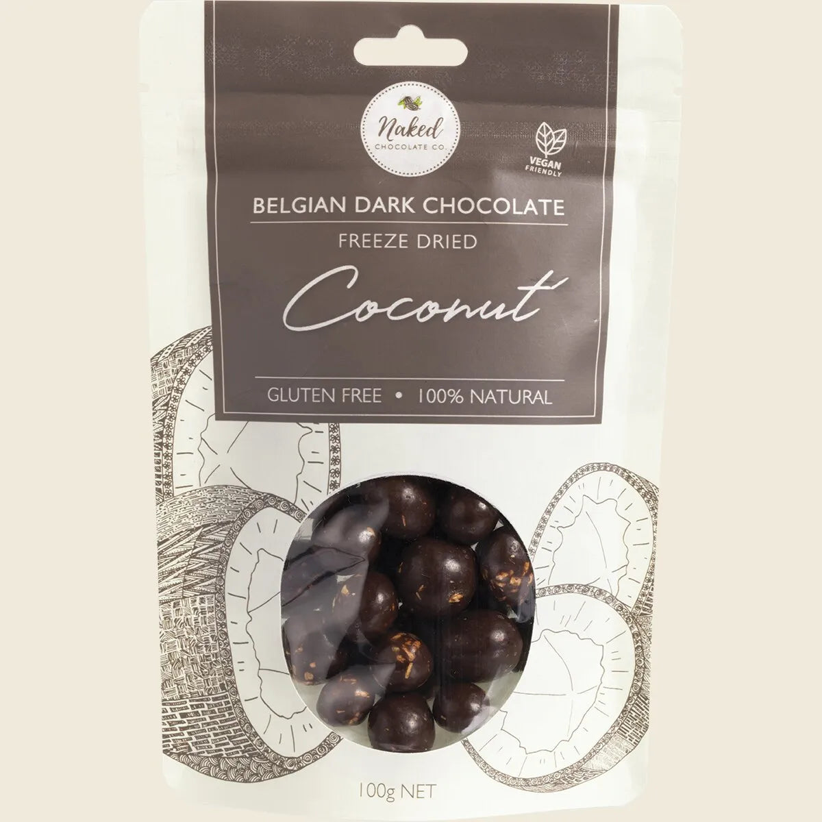 Freeze Dried Coconut Dark Chocolate 100g