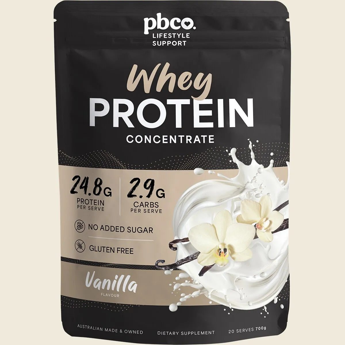 Pbco Whey Protein Concentrate Vanilla 700g