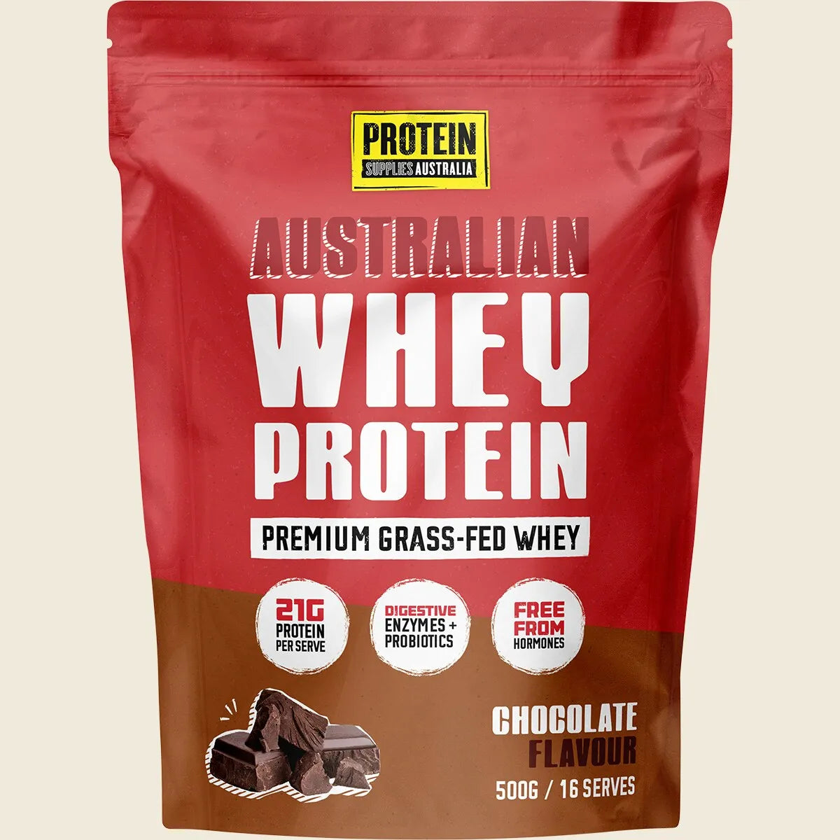 Protein Supplies Australia Australian Whey Protein Chocolate 500g