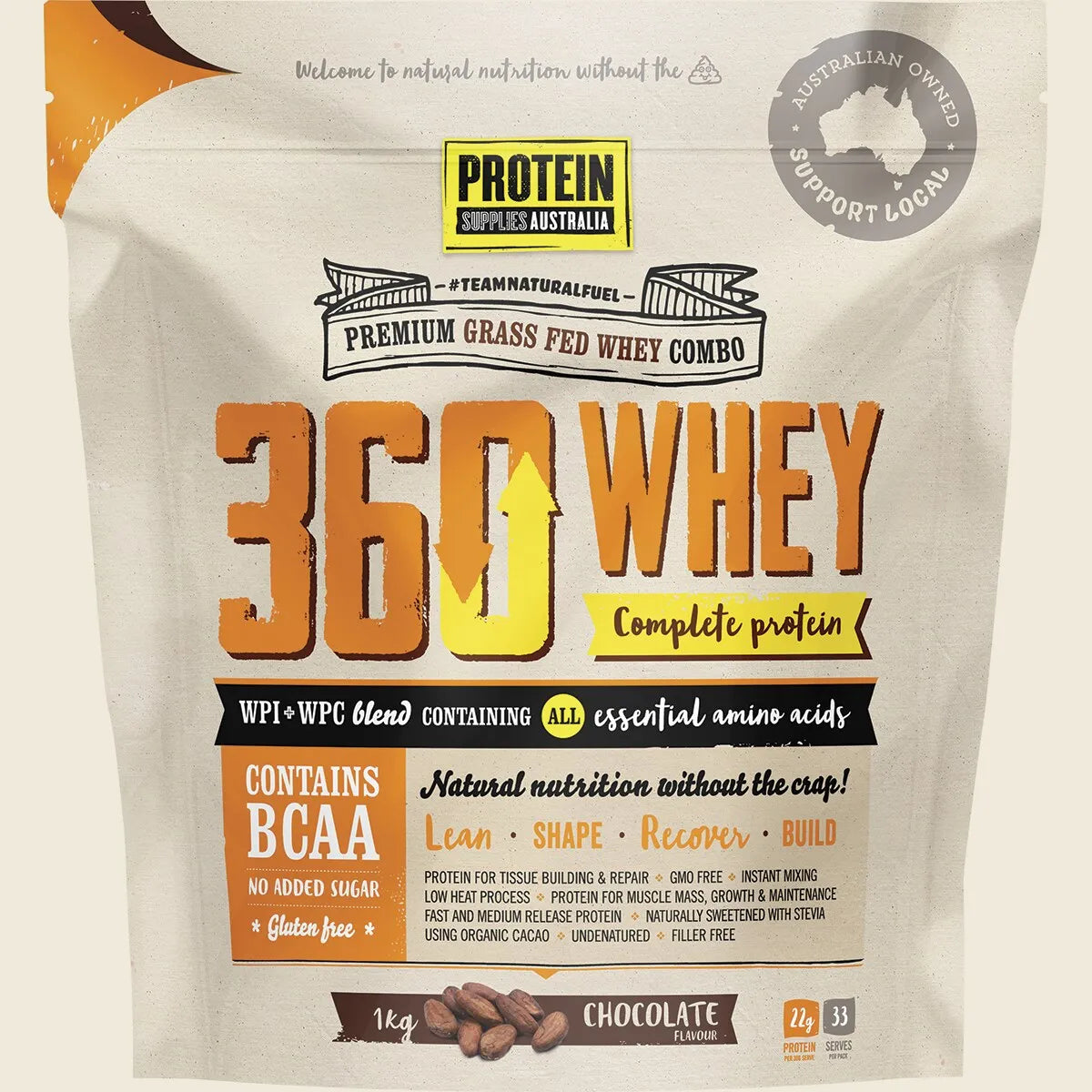 360Whey Chocolate WPI+WPC Combo 1kg