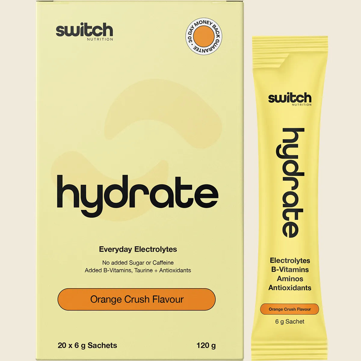 Hydrate Electrolytes No Added Sugar Orange Crush 20x6g