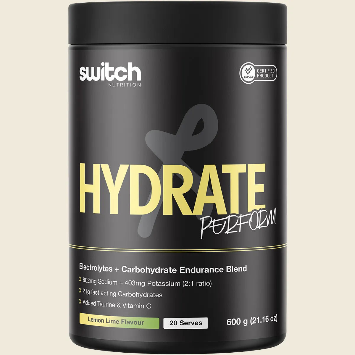 Perform Hasta Hydrate & Carbs Lemon Lime 600g