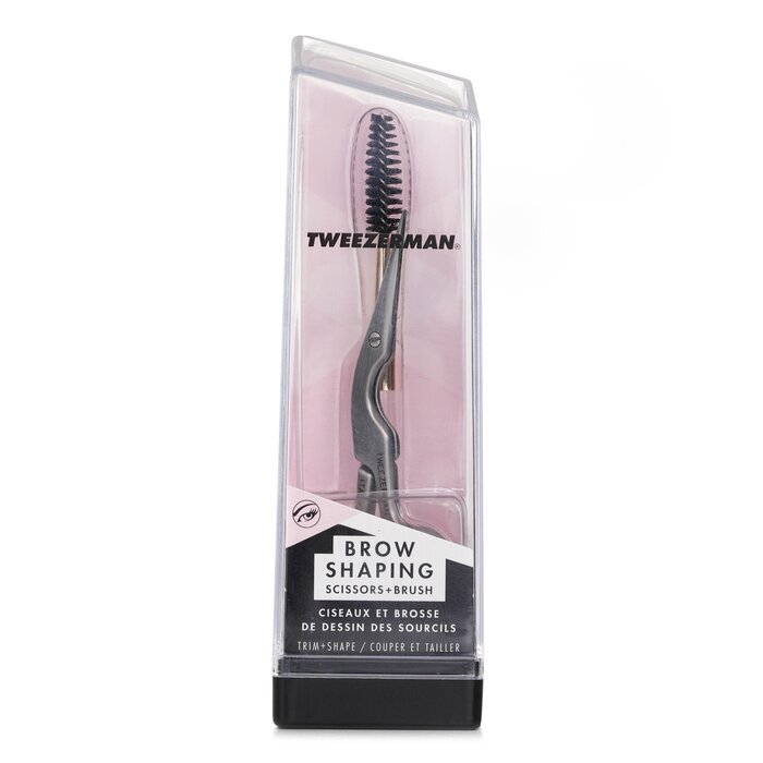 Tweezerman Stainless Steel Brow Shaping Scissors & Brush (Studio Collection) 2pcs