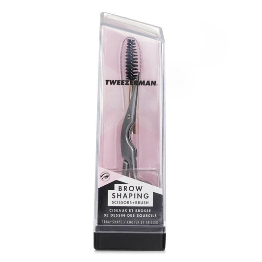 Tweezerman Stainless Steel Brow Shaping Scissors & Brush (Studio Collection) 2pcs