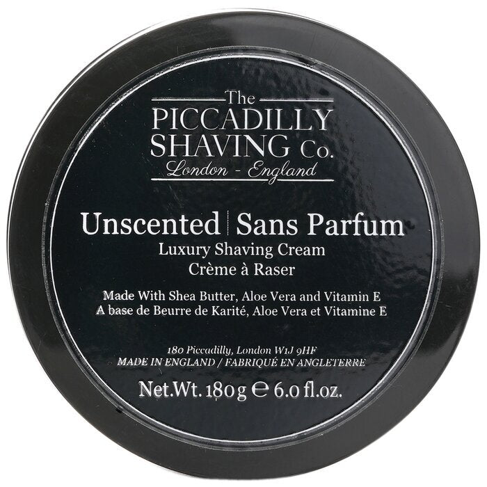 The Piccadilly Shaving Co. Unscented Luxury Shaving Cream 180g/6oz