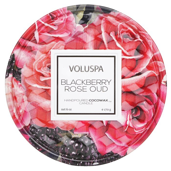 Voluspa 2 Wick Tin Candle - Blackberry Rose Oud 170g/6oz