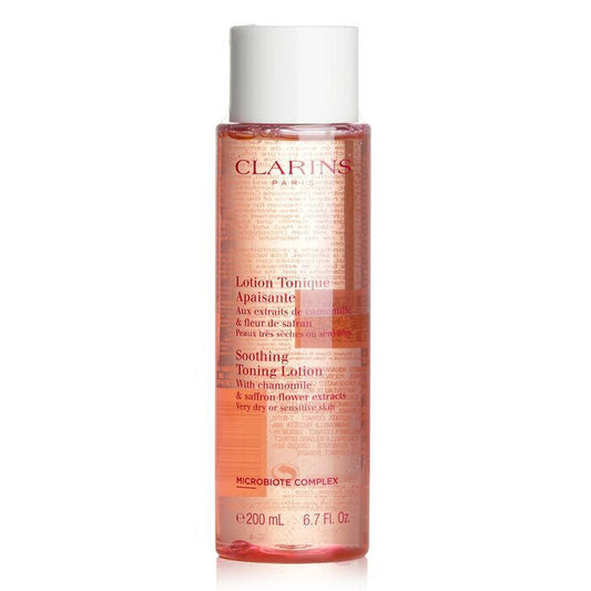 Clarins Soothing Toning Lotion with Chamomile & Saffron Flower Extracts -  Very Dry or Sensitive Skin (Box Slightly Damaged) 200ml/6.7oz