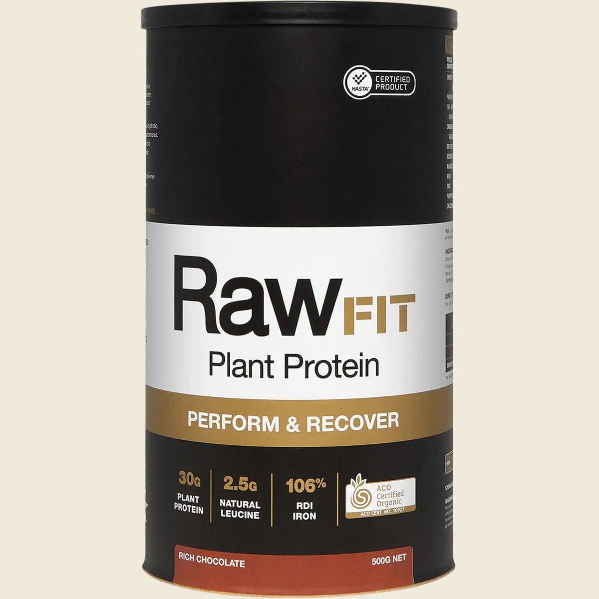 Amazonia Rawfit Plant Protein Organic Perform & Recover Rich Chocolate 500g