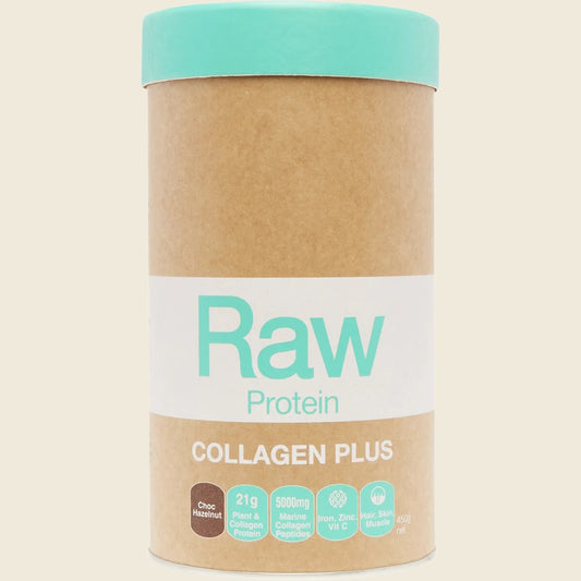 Amazonia Raw Protein Collagen Plus Choc Hazelnut 450g