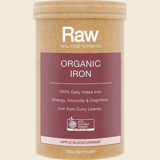 Raw Organic Iron Apple Blackcurrant 200g