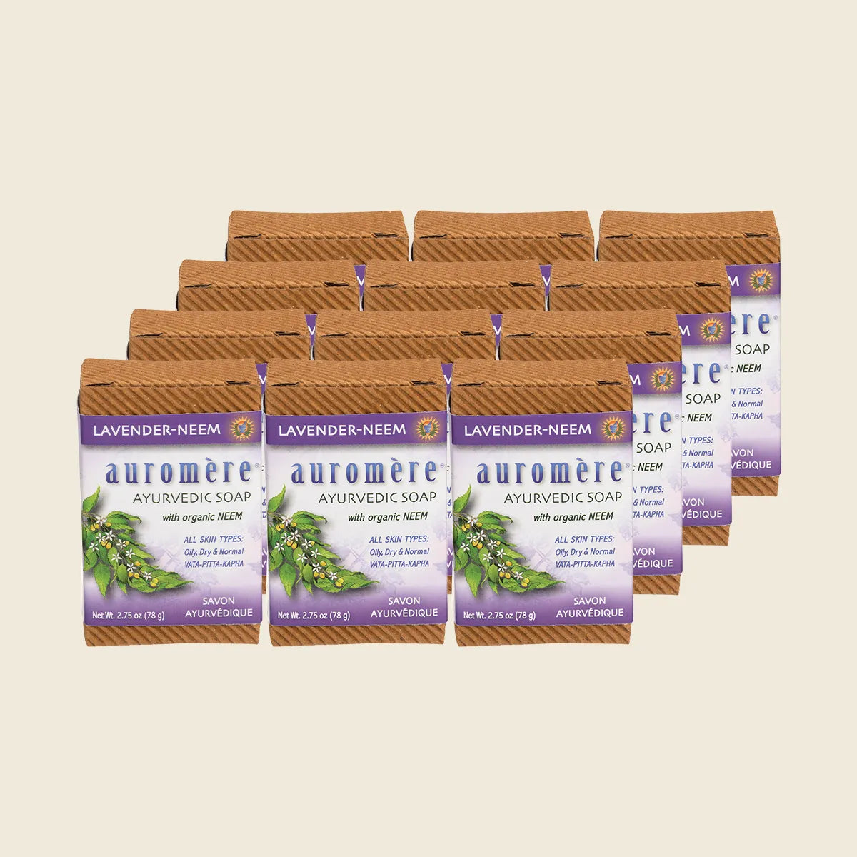 Neem Soap Ayurvedic Lavender Neem 12x78g