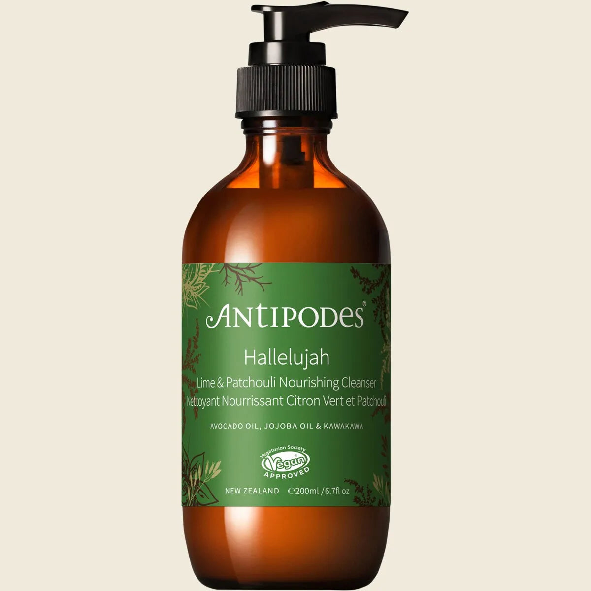 Antipodes Hallelujah Lime & Patchouli Facial Cleanser & Makeup Remover 200ml