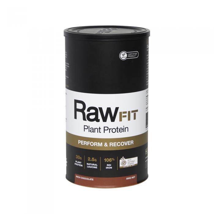 Amazonia Rawfit Plant Protein Organic Perform & Recover Rich Chocolate 500g