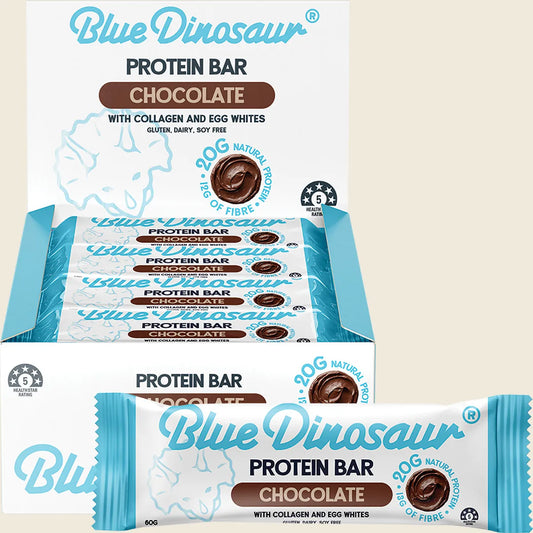 Blue Dinosaur Protein Bar Chocolate 60g x 12 Display