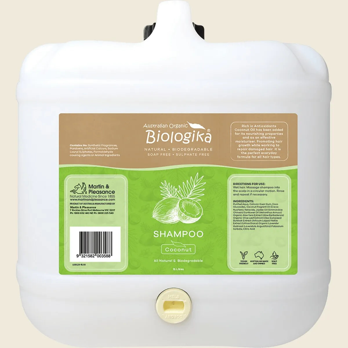 Shampoo (Bulk) Everyday Coconut 15000ml