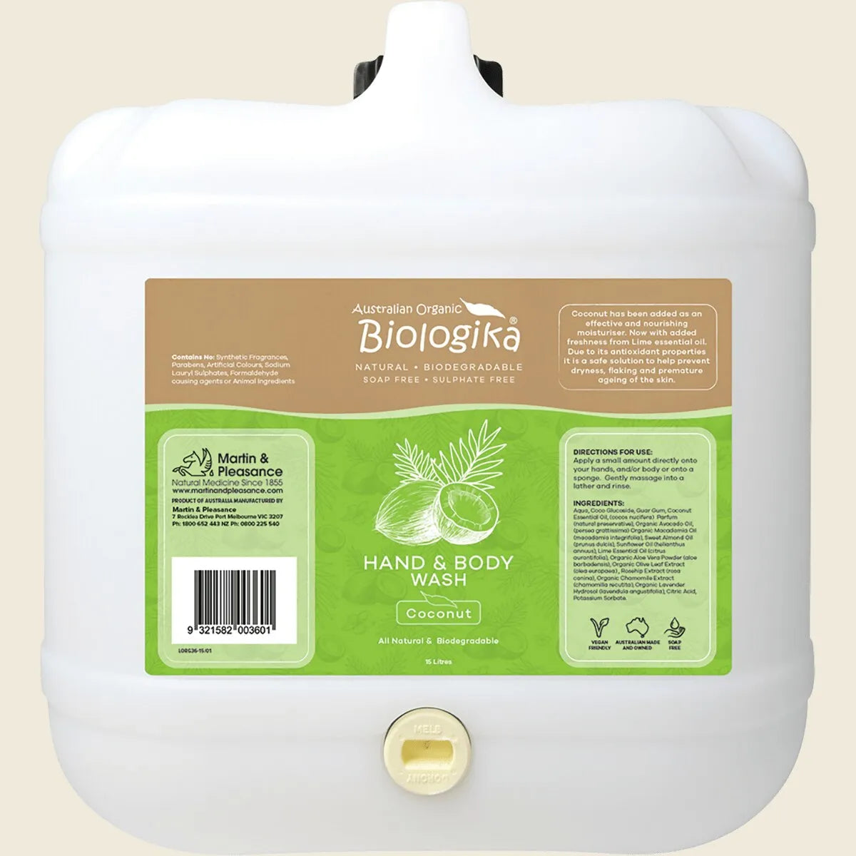 Hand & Body Wash (Bulk) Everyday Coconut 15000ml
