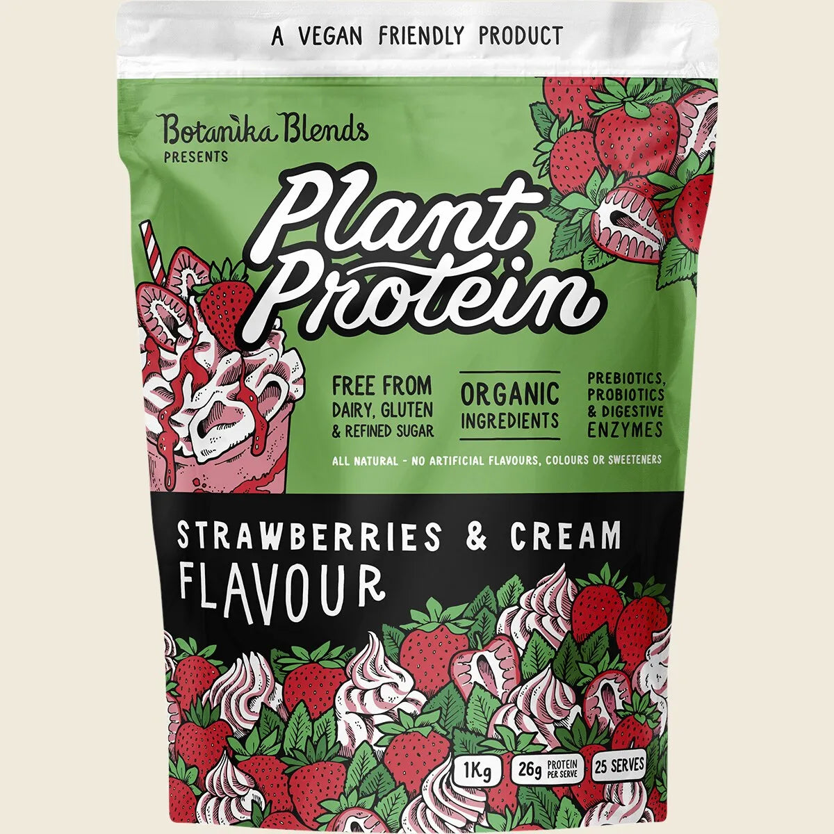 Plant Protein Strawberries & Cream 1kg