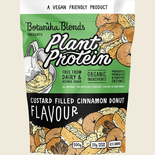 Plant Protein Custard Filled Cinnamon Donut 500g