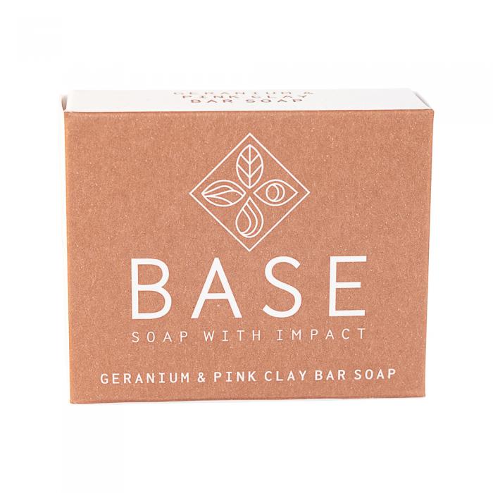Base (soap With Impact) Soap Bar Geranium & Pink Clay (boxed) 120g