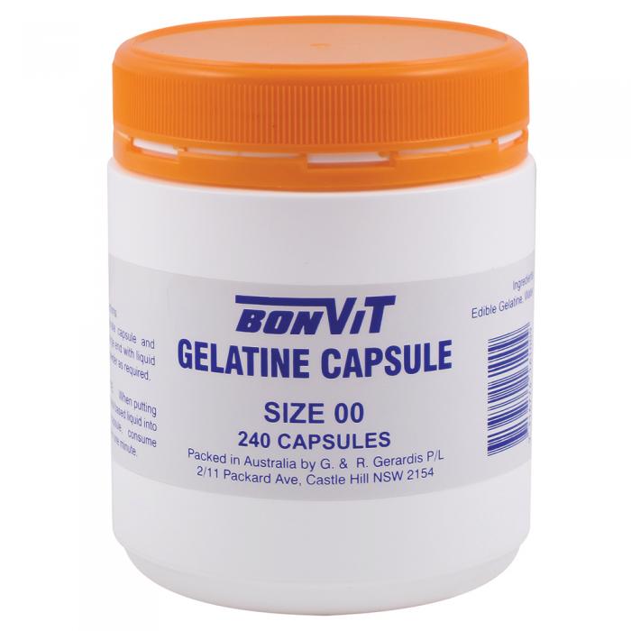 Bonvit Empty Gelatine Capsules Size 00 240c