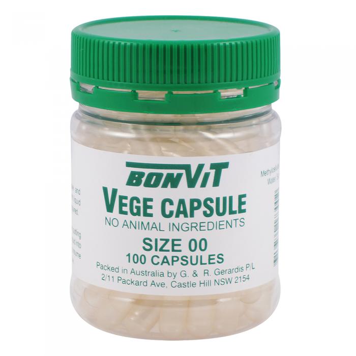 Bonvit Empty Vege Capsules Size 00 100c