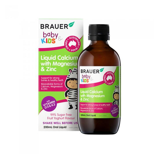 Brauer Baby & Kids Liquid Calcium With Magnesium & Zinc Oral Liquid 200ml