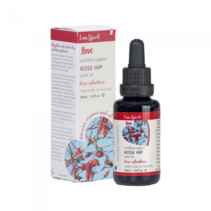 Byron Bay (free Spirit) Love Oils Organic Rose Hip Seed Oil 30ml