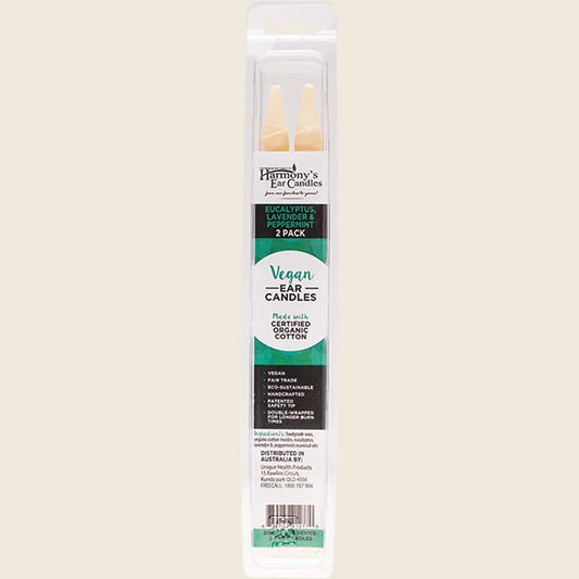 Vegan Ear Candles Eucalyptus, Lavender & Peppermint 2pk