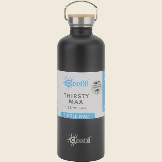 Stainless Steel Bottle Matte Black 'Thirsty Max' 1600ml