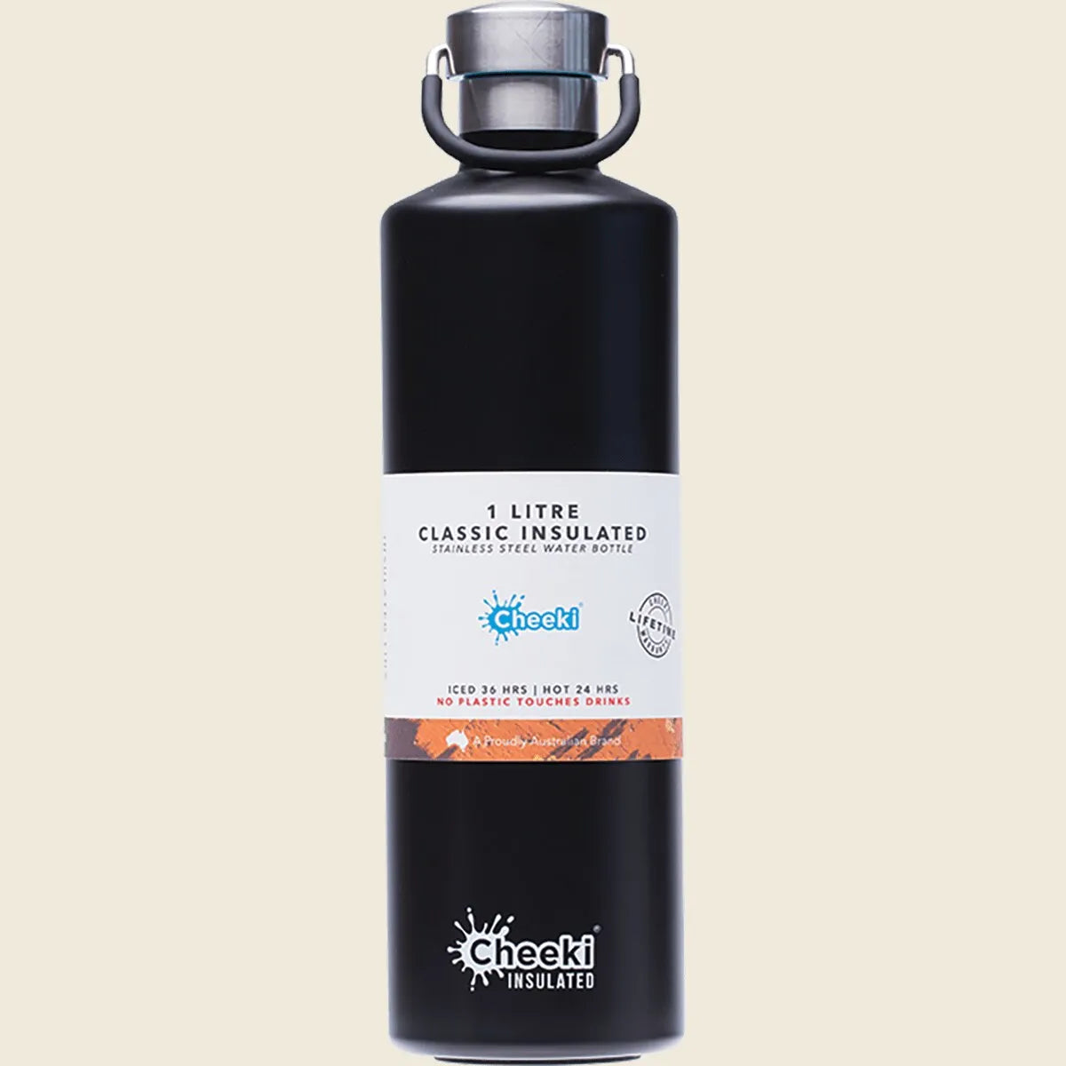 Cheeki Insulated Bottle Classic Matte Black (large) 1000ml