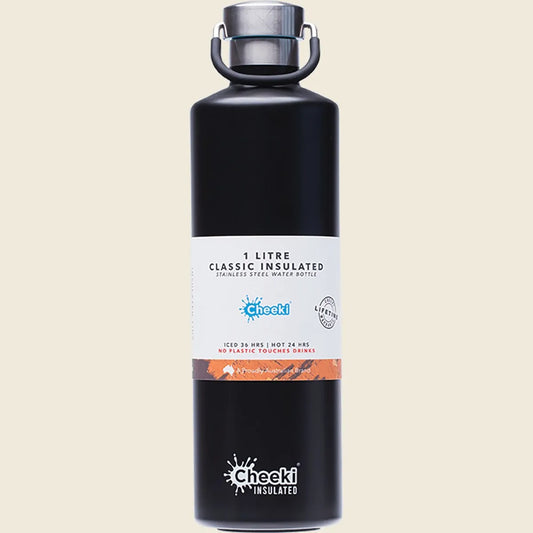 Cheeki Insulated Bottle Classic Matte Black (large) 1000ml