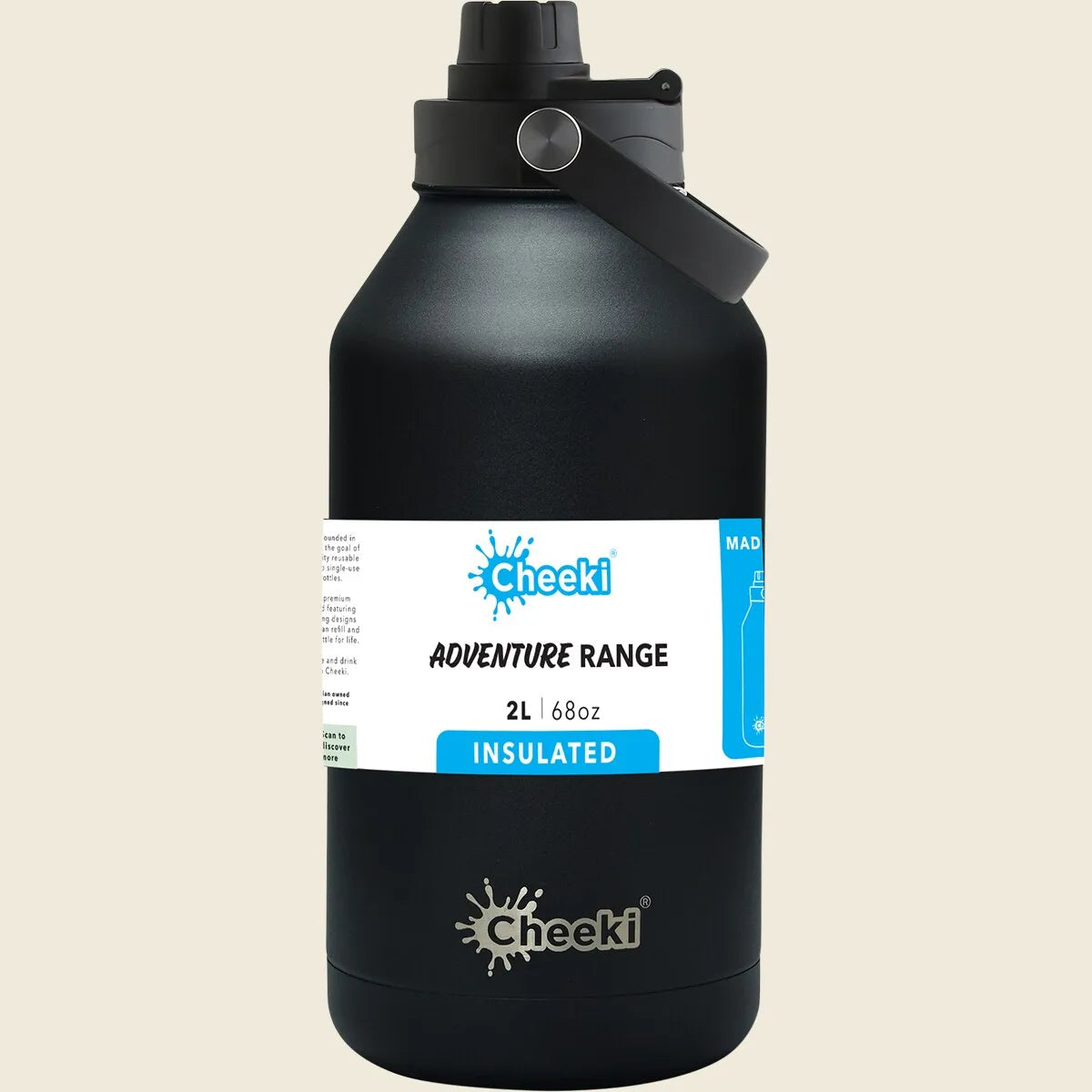 Cheeki Insulated Bottle Adventure Black 2000ml