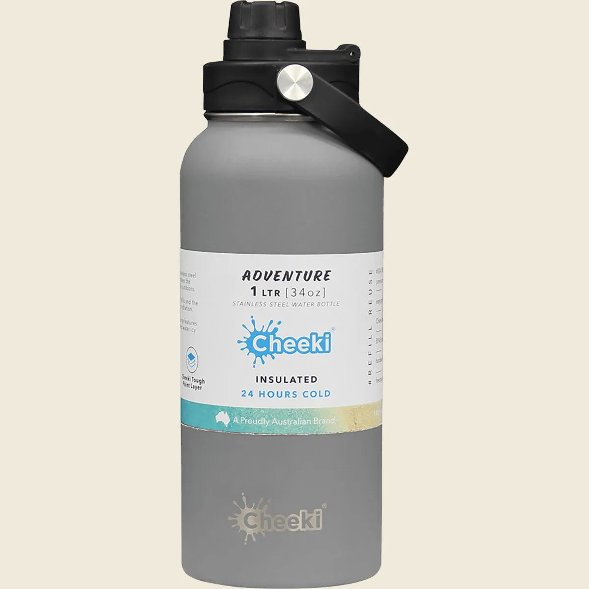 Cheeki Insulated Bottle Adventure Slate (large) 1000ml