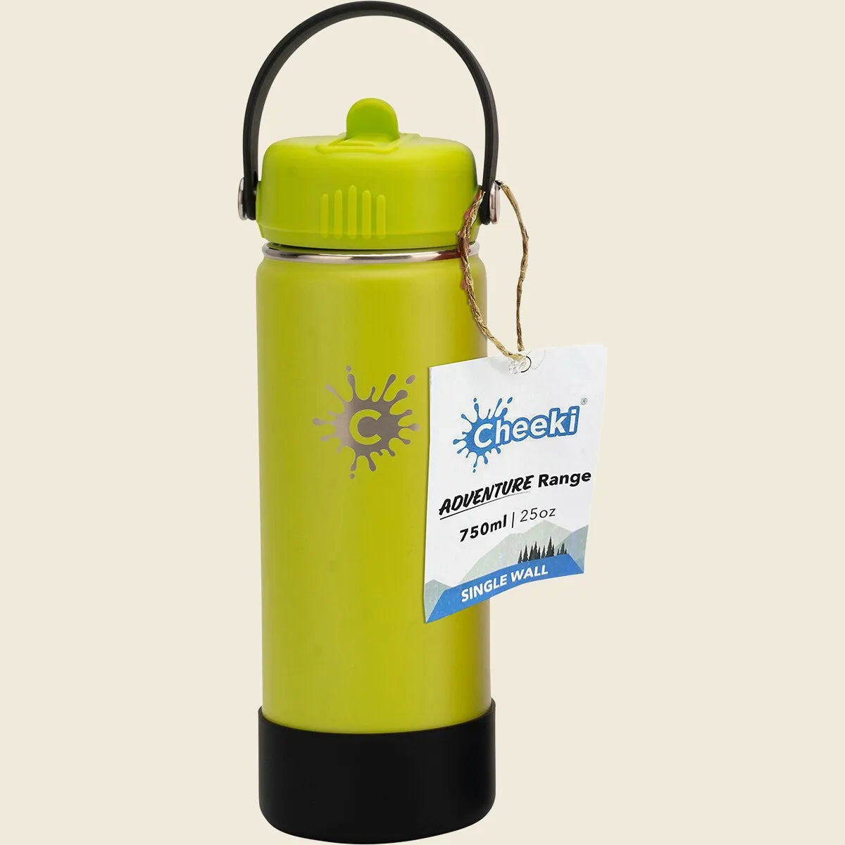 Cheeki Single Wall Bottle Adventure Lime 750ml