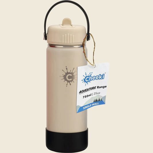 Cheeki Single Wall Bottle Adventure Sandstone 750ml