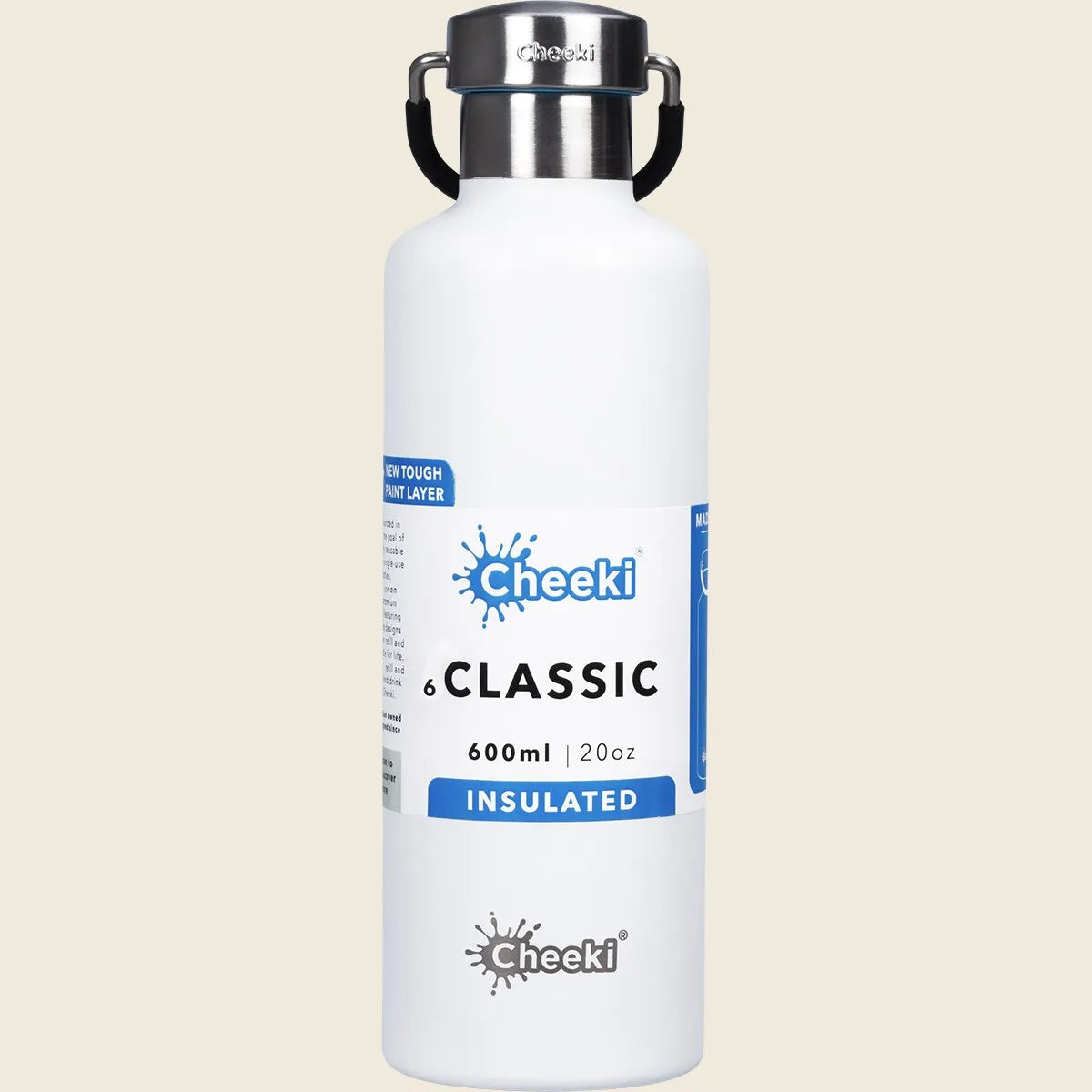 Cheeki Insulated Bottle Classic White 600ml