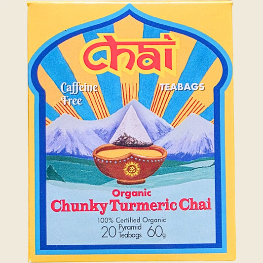 Organic Chunky Turmeric Chai Tea Bags 20pk