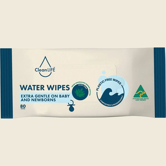 Water Plastic Free Wipes Extra Gentle Baby and Newborns 80pk
