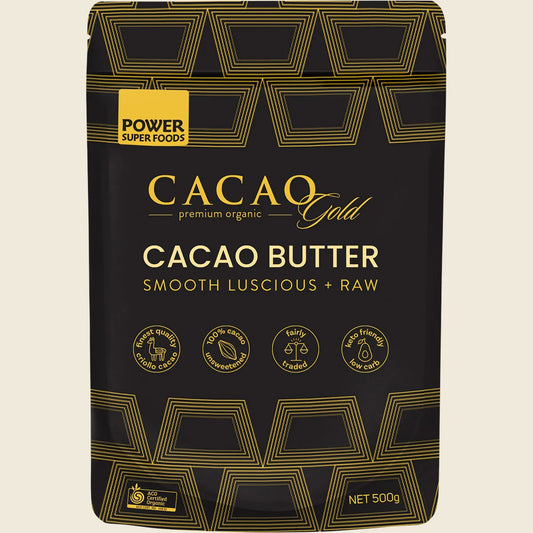 Cacao Gold Butter Chunks Raw Certified Organic 500g