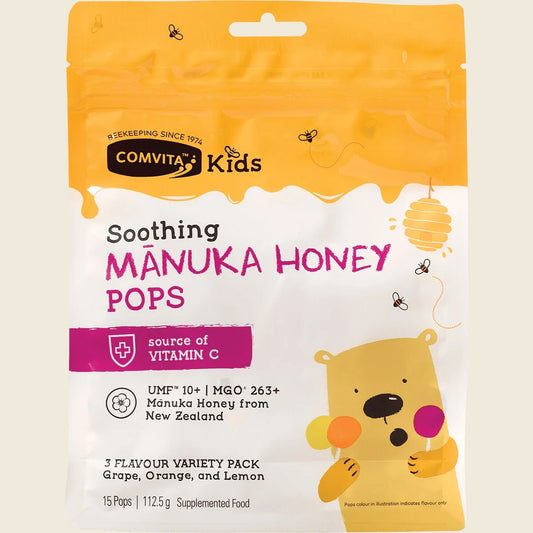Soothing Manuka Honey Pops Kids 3 Flavour Pack UMF10+ 15pcs