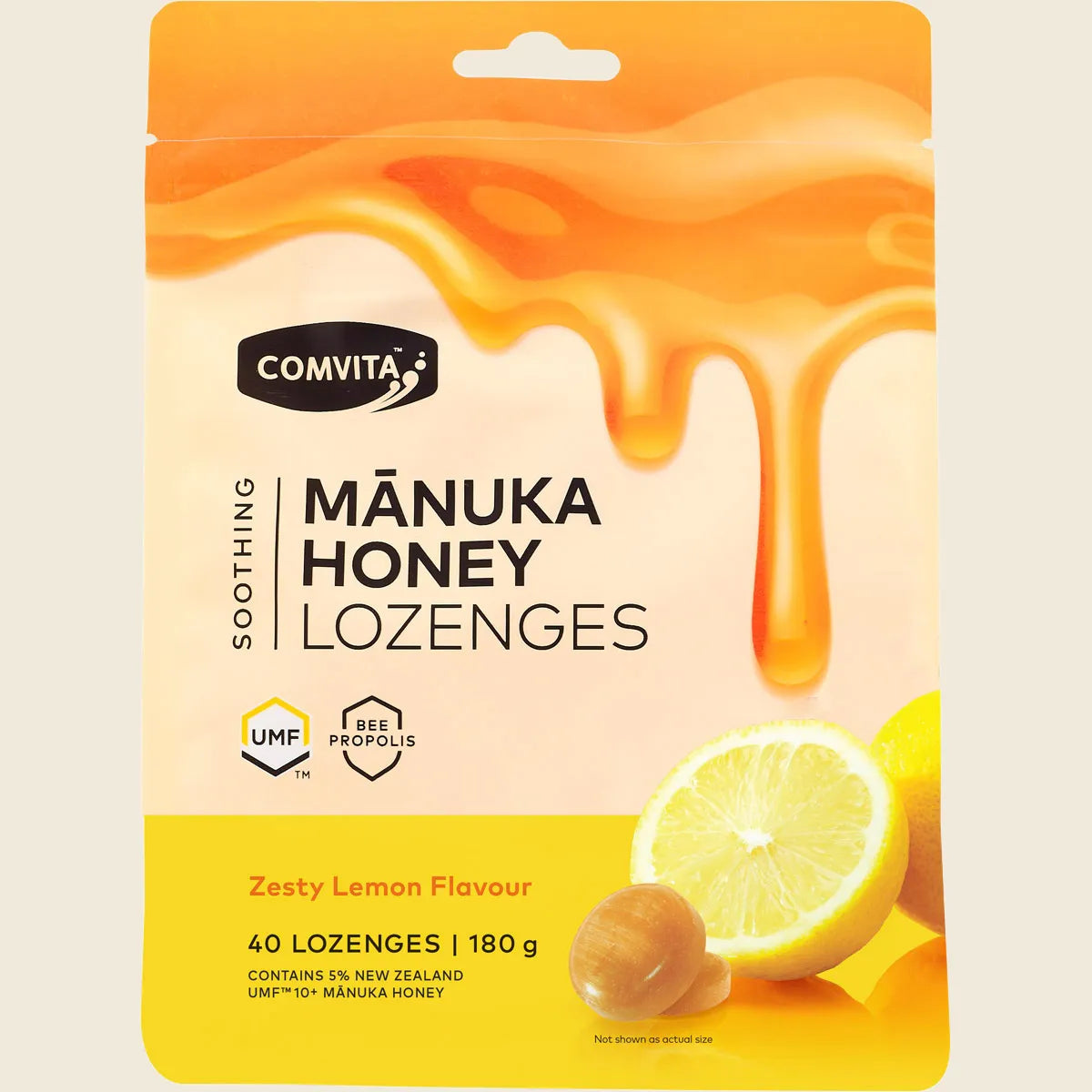 Comvita Manuka Honey Lozenges Zesty Lemon 40x4.5g